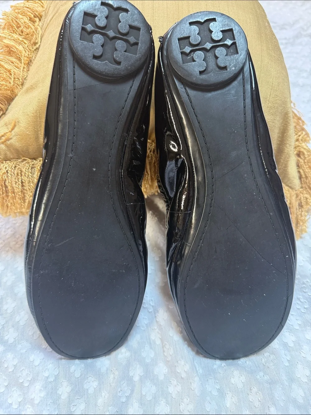 Tory Burch Eddie patent leather ballet flats size 9